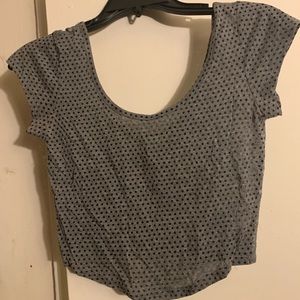 Gray crop top